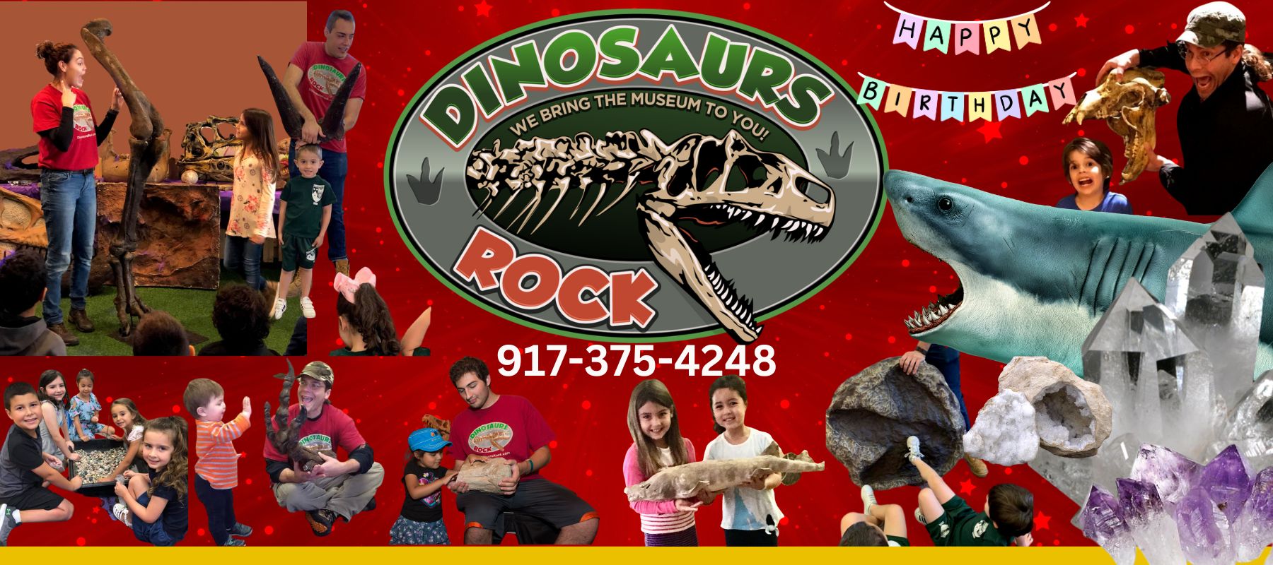 We Bring The Dinosaur Museum to Your Home!  Dinosaur Birthday Parties