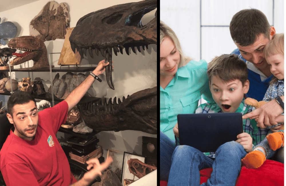 Bring the Dinosaur Museum rent into your own home or School with Dinosaurs Rock Virtual Programs