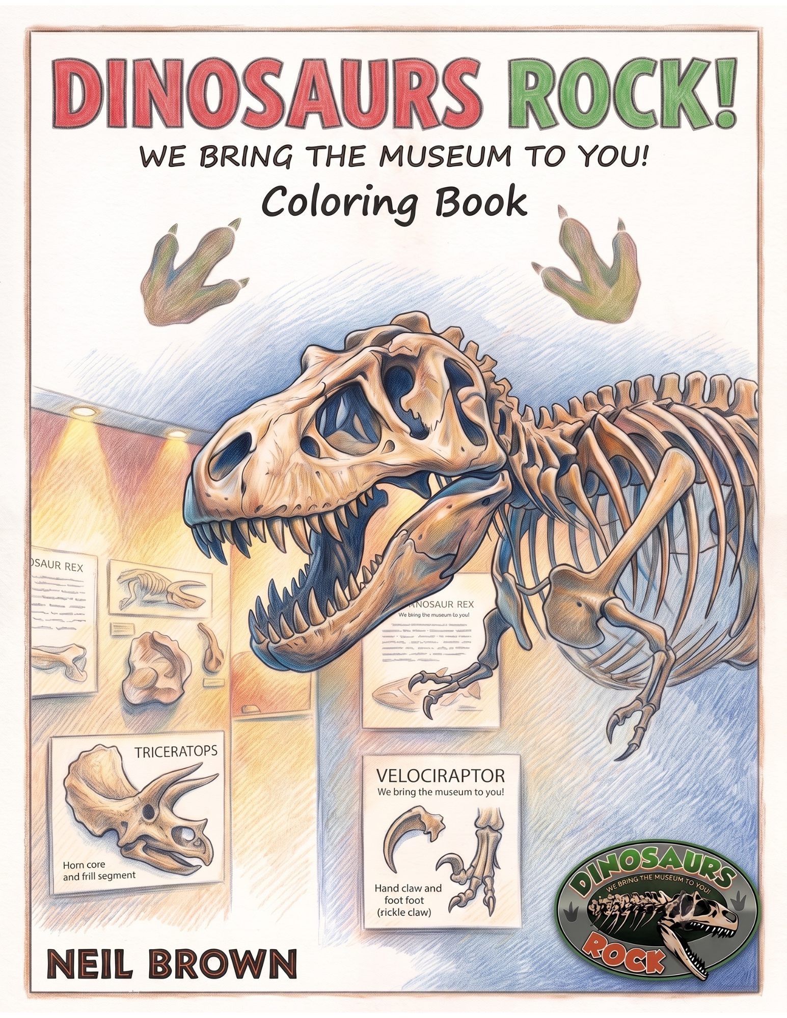 Dinosaurs Rock coloring Book on Amazon